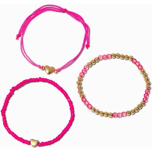 Ensemble de bracelets perlés vif cœur - Lot de 3 - Claire's - Modalova