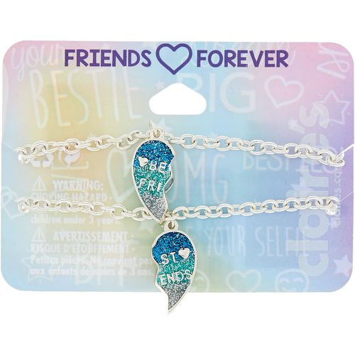 Bracelets Best Friends couleur argenté avec charms cœur - Claire's - Modalova