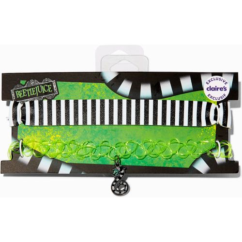 Ras-de-cou effet tatouage fluo et rayures en exclusivité chez Claire’s Beetlejuice™ - Lot de 2 - Claire's - Modalova