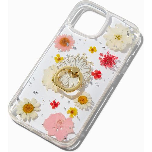 Coque de protection pour portable fleurs séchées avec support anneau cœur - Compatible avec iPhone® 13/14/15 - Claire's - Modalova