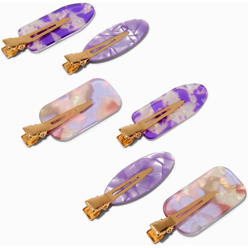 Barrettes de coiffure sans frisottis violettes - Lot de 6 - Claire's - Modalova