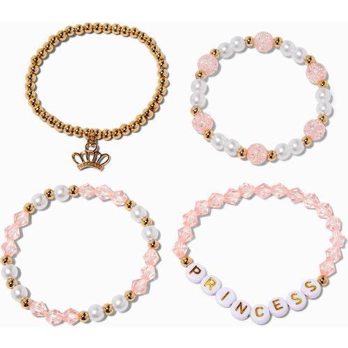 Bracelets élastiques perlés avec perles de rocaille Princesse Club - Lot de 4 - Claire's - Modalova