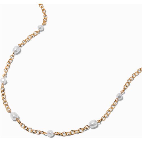 Collier chaîne perles d'imitation espacées couleur - Claire's - Modalova