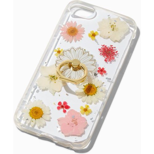 Coque de protection pour portable fleurs séchées avec support anneau marguerite - Compatible avec iPhone® 6/7/8/SE - Claire's - Modalova