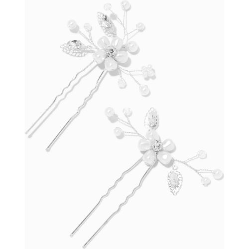 Épingles à cheveux bouquet de feuilles et perles d’imitation blanches - Lot de 2 - Claire's - Modalova