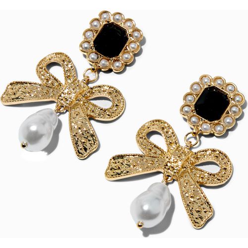 Pendantes 5 cm nœuds et perles d'imitation couleur dorée - Claire's - Modalova