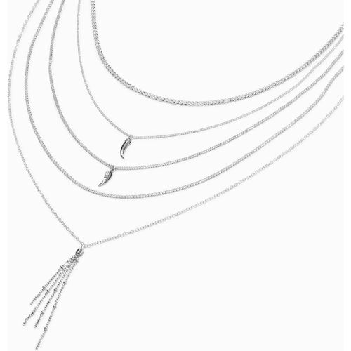 Collier multi-rangs avec chaîne à maillons ailes et pompons couleur - Claire's - Modalova