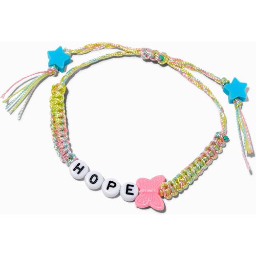 Bracelet tressé de taille réglable « Hope » papillon - Claire's - Modalova