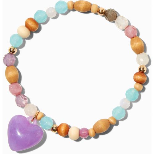 Bracelet élastique perlé cœur - Claire's - Modalova