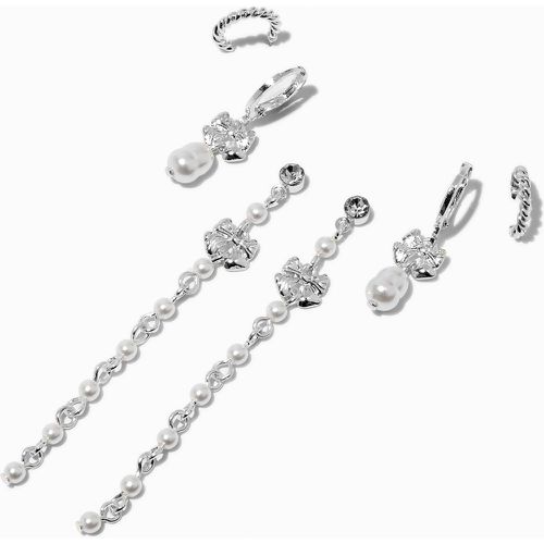 Boucles d'oreilles superposables perle d'imitation nœud couleur - Lot de 3 - Claire's - Modalova