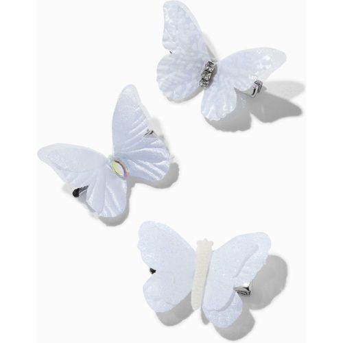 Barrettes papillons blanches - Lot de 3 - Claire's - Modalova