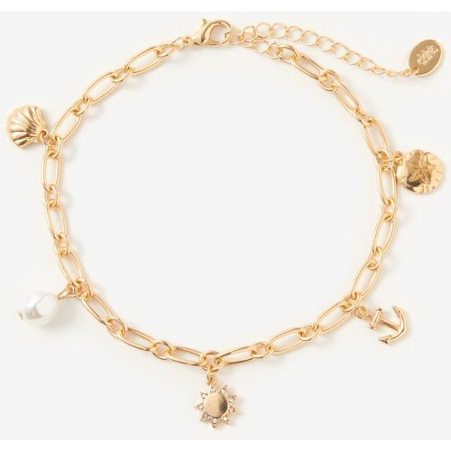 Bracelet de cheville avec chaîne et breloques de plage couleur - Claire's - Modalova