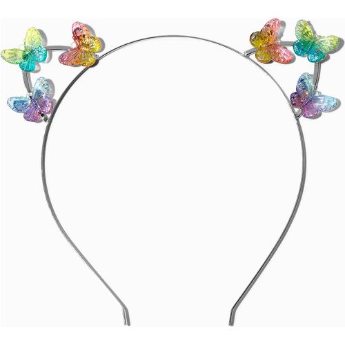 Serre-tête oreilles de chat papillons holographiques couleur - Claire's - Modalova