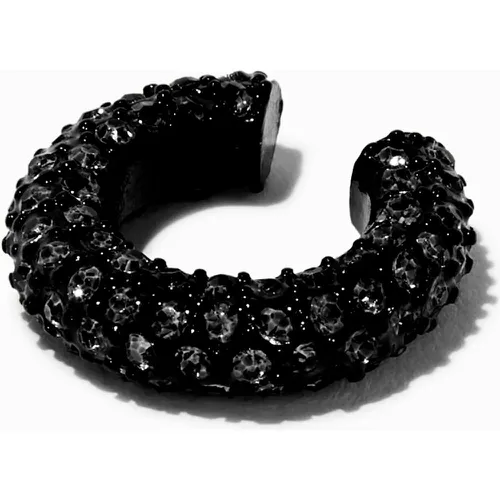 Black Crystal Pavé Chunky Ear Cuff - Claire's - Modalova