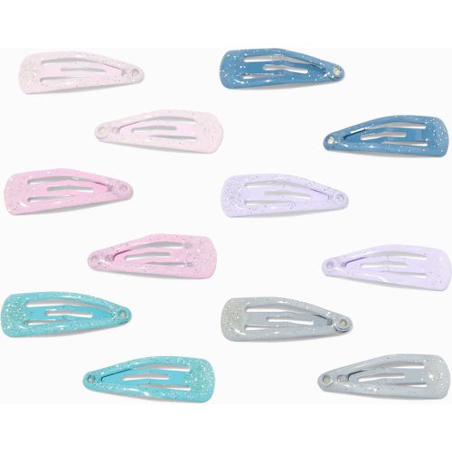 Barrettes clic clac à paillettes pastel profondes Club - Lot de 12 - Claire's - Modalova