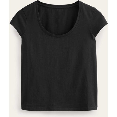 T-shirt col en U Femme Boden, BLK - Boden - Modalova