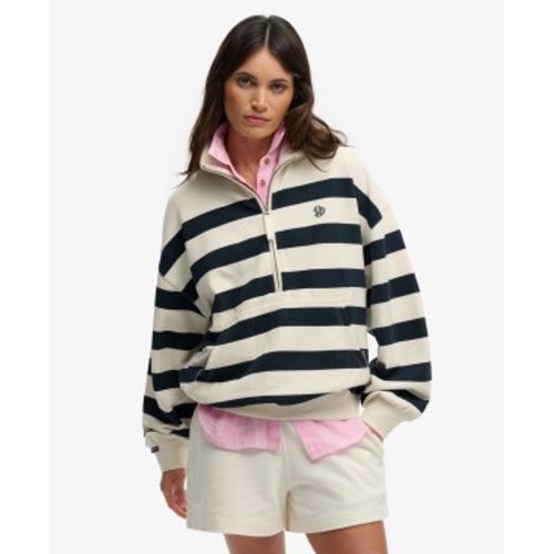 W2012695A Sweat à col zippé Studios Stripe (S), Casuel, Coton, Manche longue - Superdry - Modalova