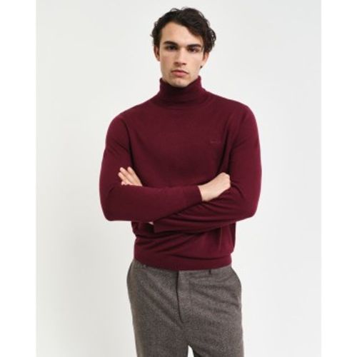 Pull à col roulé en laine mérinos extra fine marron (S), Casuel - Gant - Modalova