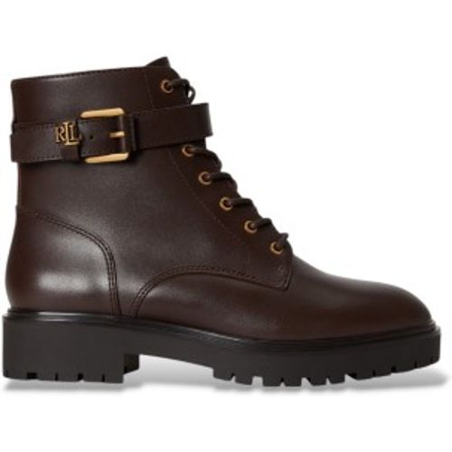 P12046003 Bottines Allyson en cuir avec bride marron (36), 1 à 3 cm, Lacets, Casuel - Lauren Ralph Lauren - Modalova