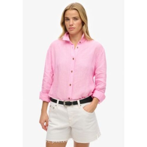W4010463A Chemise décontractée en lin , coupe boyfriend (S), Casuel, Manche longue - Superdry - Modalova