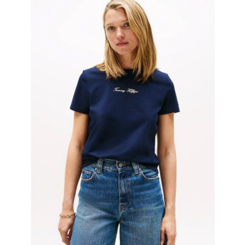 WW0WW47460 T-shirt avec logo texturé (M), Casuel, Coton, Manche courte - Tommy Hilfiger - Modalova