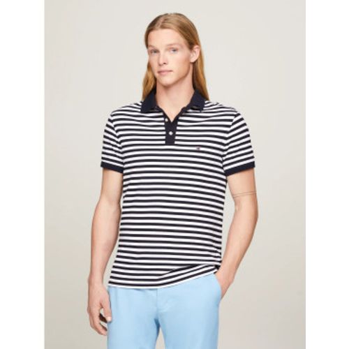 MW0MW17771 1985 slim fit polo shirt (M), Casuel, Coton, Manche courte, Marine - Tommy Hilfiger - Modalova