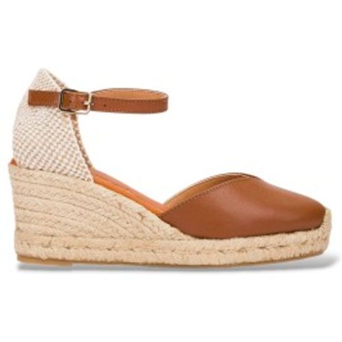 YD-SI685 Espadrilles en cuir lisse (39), 5 à 8 cm, Boucle, Casuel - Wonders - Modalova