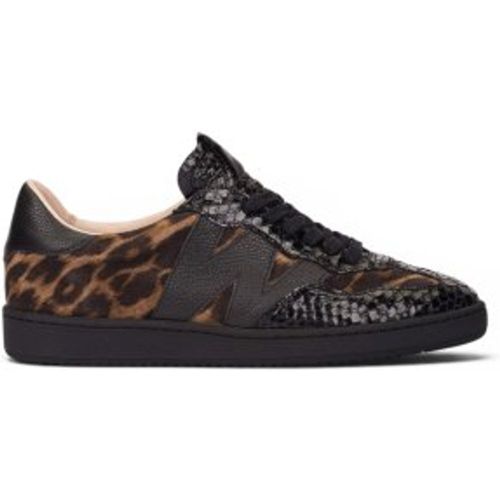 AP-2010 Baskets en Cuir Lai (36), Plat, Lacets, Casuel, Imprimé animal - Wonders - Modalova