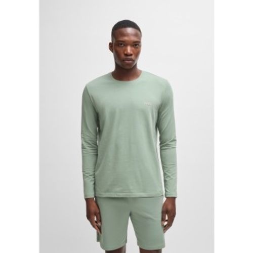 T-shirt homewear en coton extensible avec logo brodé (M), Manche longue - Boss - Modalova