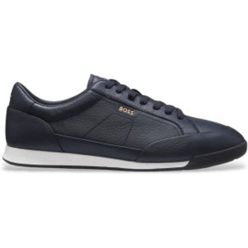 Baskets en cuir Nitan Lowp marine (40), Plat, Lacets, Casuel - Boss - Modalova