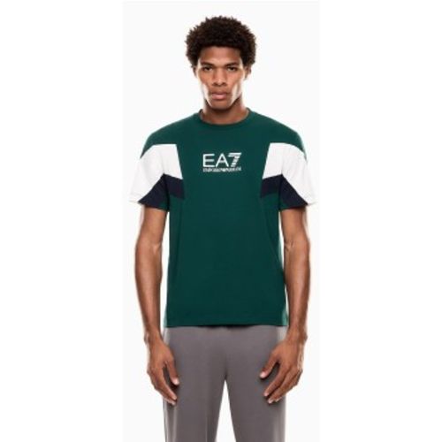 M001603_AF12503 T-shirt Summer Block (3XL), Bleu, Casuel, Coton, Manche courte - EA7 - Modalova