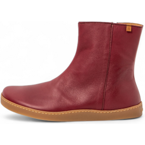N5918 Bottes en nappa souple (37), Cuir, Rouge, Plat, Fermeture éclair, Casuel - El Naturalista - Modalova
