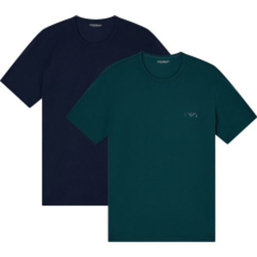 EM001849_AF10778 Lot de 2 T-shirts Homie avec logo monogramme surligné , (L), Homewear, Coton, Manche - Emporio Armani - Modalova