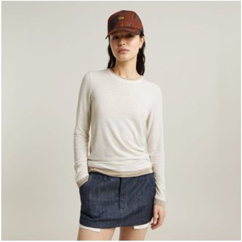 D25049-D703-971 T-shirt double couche (XXS), Casuel, Viscose, Manche longue - G-Star - Modalova