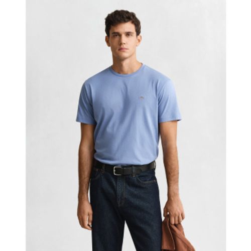 T-shirt Regular Fit Shield (XL), Bleu, Casuel, Coton, Manche courte - Gant - Modalova