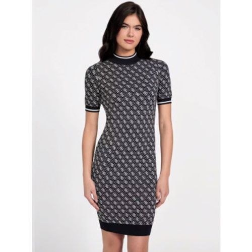W3YK39Z37K0 Robe midi en maille avec logo 4G (XS), Casuel, Viscose, Manche courte - Guess - Modalova