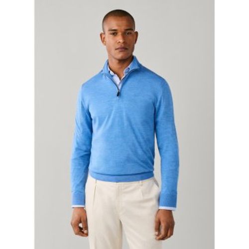 HM7000205 Pull à fermeture éclair Ess Merino Hzip (M), Casuel, Laine, Classique - Hackett London - Modalova