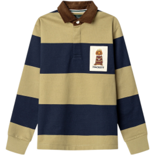 Pour garçon. HK5700006 Polo Rugby Harry beige (2Años= 92cm), Casuel, Coton, Manche longue, Marine, mode enfantine - Hackett London - Modalova