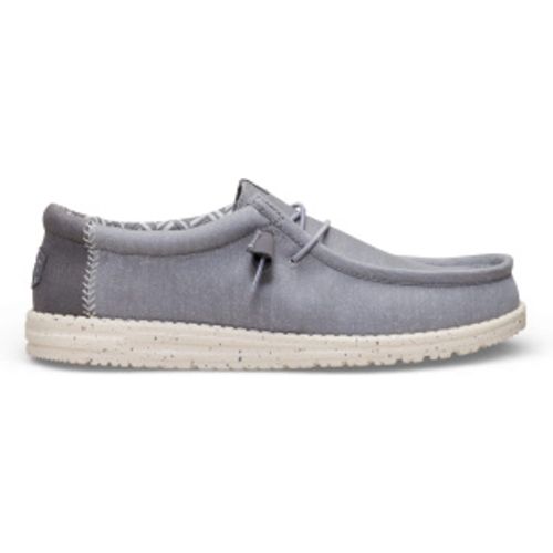 HD40700 Trainers Wally Stretch Canvas (41), Tissu, Plat, Lacets, Casuel, Gris - HeyDude - Modalova