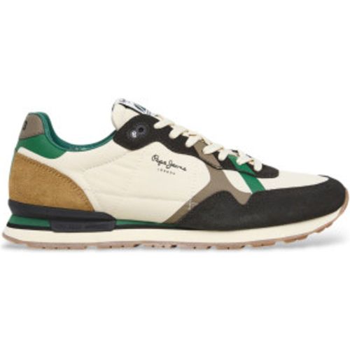 PMS40029 Baskets en cuir Brit Cover (41), Plat, Lacets, Casuel - Pepe Jeans - Modalova