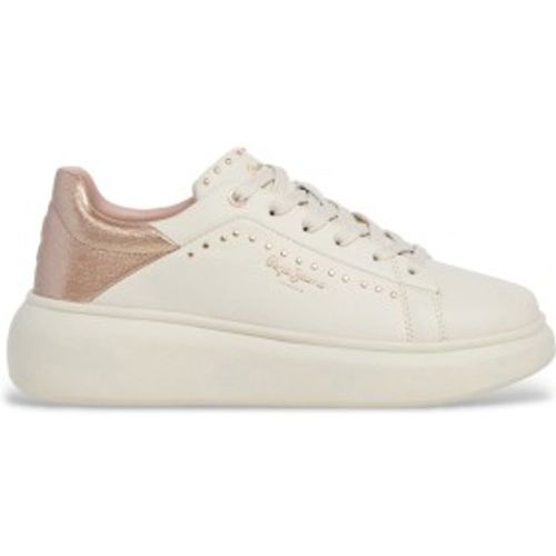 PLS000015 Baskets Yara Choice (38), Cuir, Beige, Plat, Lacets, Casuel - Pepe Jeans - Modalova