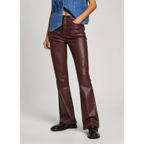 PL204733YH7 Jeans Flare Hw (24/30), Casuel, Denim, Modal, Durable, Bordeaux - Pepe Jeans - Modalova