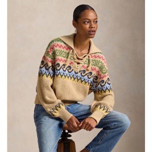 A96241001 Pull Fair Isle Lace-Up (L), Casuel, Coton - Polo Ralph Lauren - Modalova