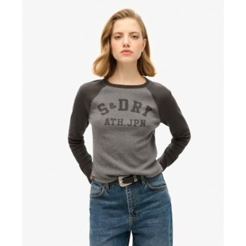 W6011957A T-shirt Athletic Rib Slim (L/XL), Casuel, , Coton, Manche longue - Superdry - Modalova