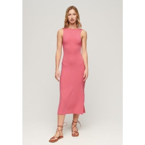 W8011612A Robe midi en maille avec dos croisé (M), Casuel, Viscose, Sans manches / bretelles - Superdry - Modalova