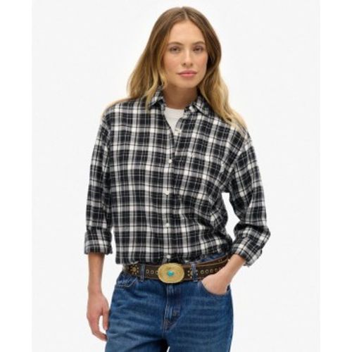 W4010500A Chemise en flanelle à carreaux style boyfriend, (M), Casuel, Coton, Manche longue - Superdry - Modalova