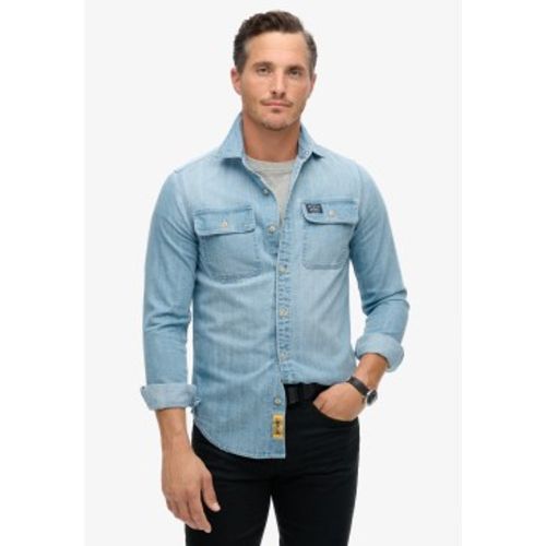 M4010904A Chemise brodée Workwear (M), Casuel, Coton, Manche longue - Superdry - Modalova