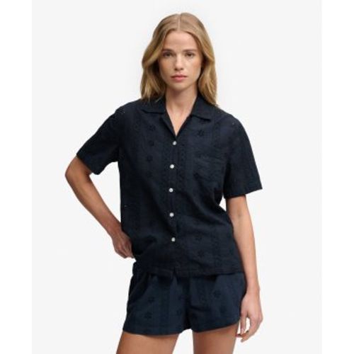 W4010551A Chemise Heritage Broderie (XL), Casuel, Manche courte, Le coton biologique - Superdry - Modalova