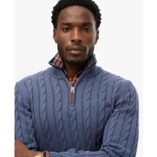 M6110661B Pull à demi-fermeture éclair Cotton Classic Cable (XL), Casuel, Coton - Superdry - Modalova