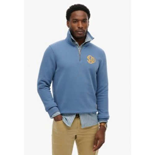 M2014475A Sweatshirt Neon Half Zip Track (M), Bleu, Casuel, Coton - Superdry - Modalova